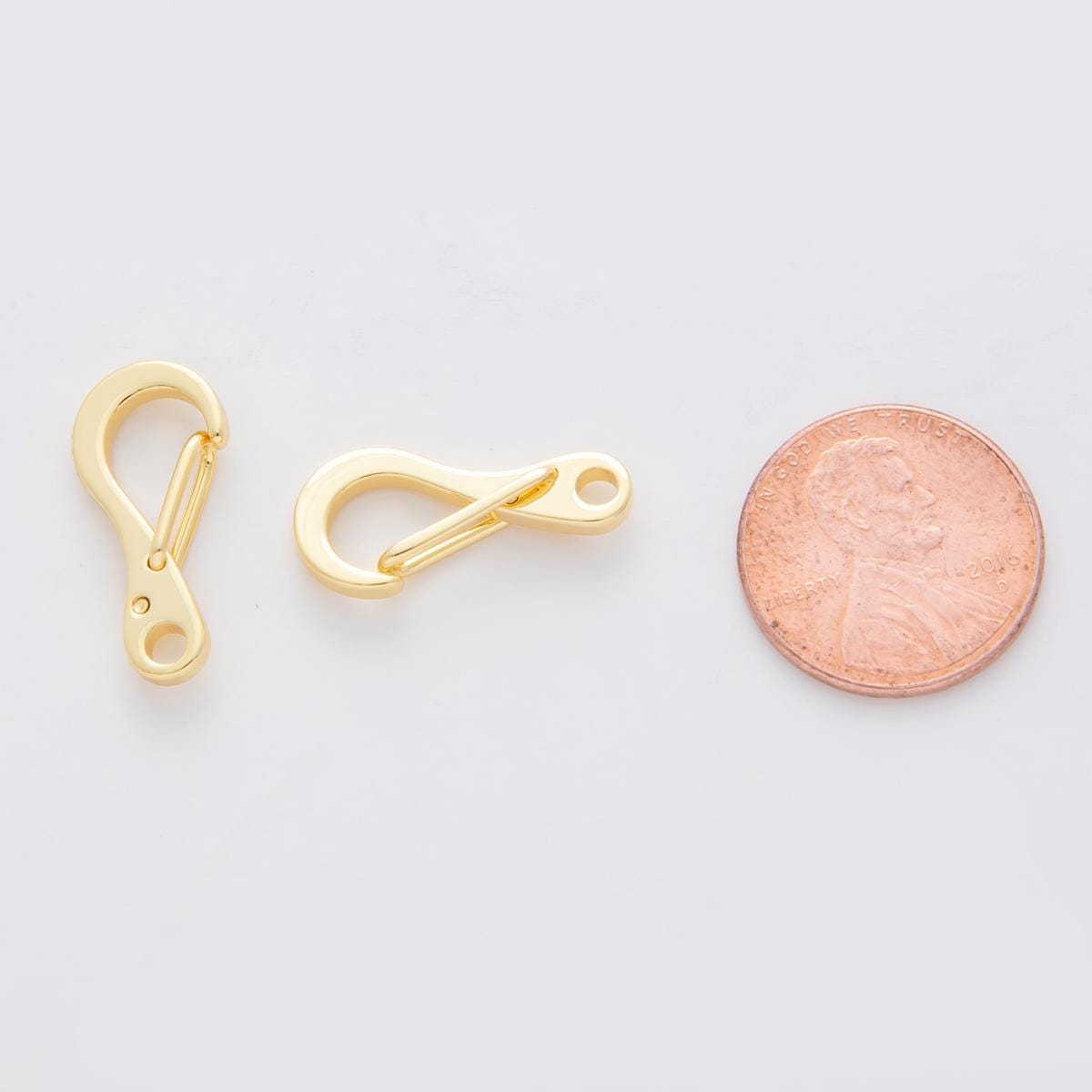 18K Gold Filled 21mm Curved Snap Lock Buckle Finding | Z1166