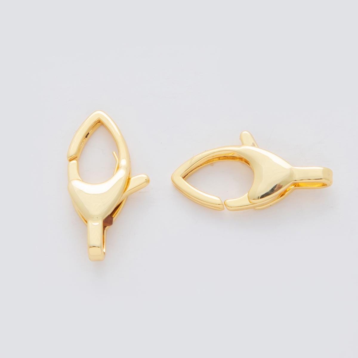 18K Gold Filled Teardrop Edged Lobster Claw Clasps Finding | Z1167
