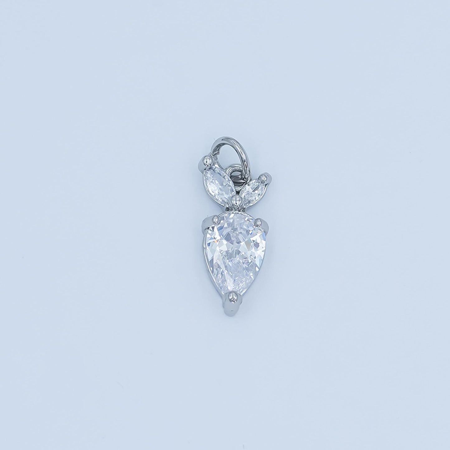 24K Gold Filled Clear CZ Carrot Charm in Gold & Silver Easter Jewelry Inspired | C864