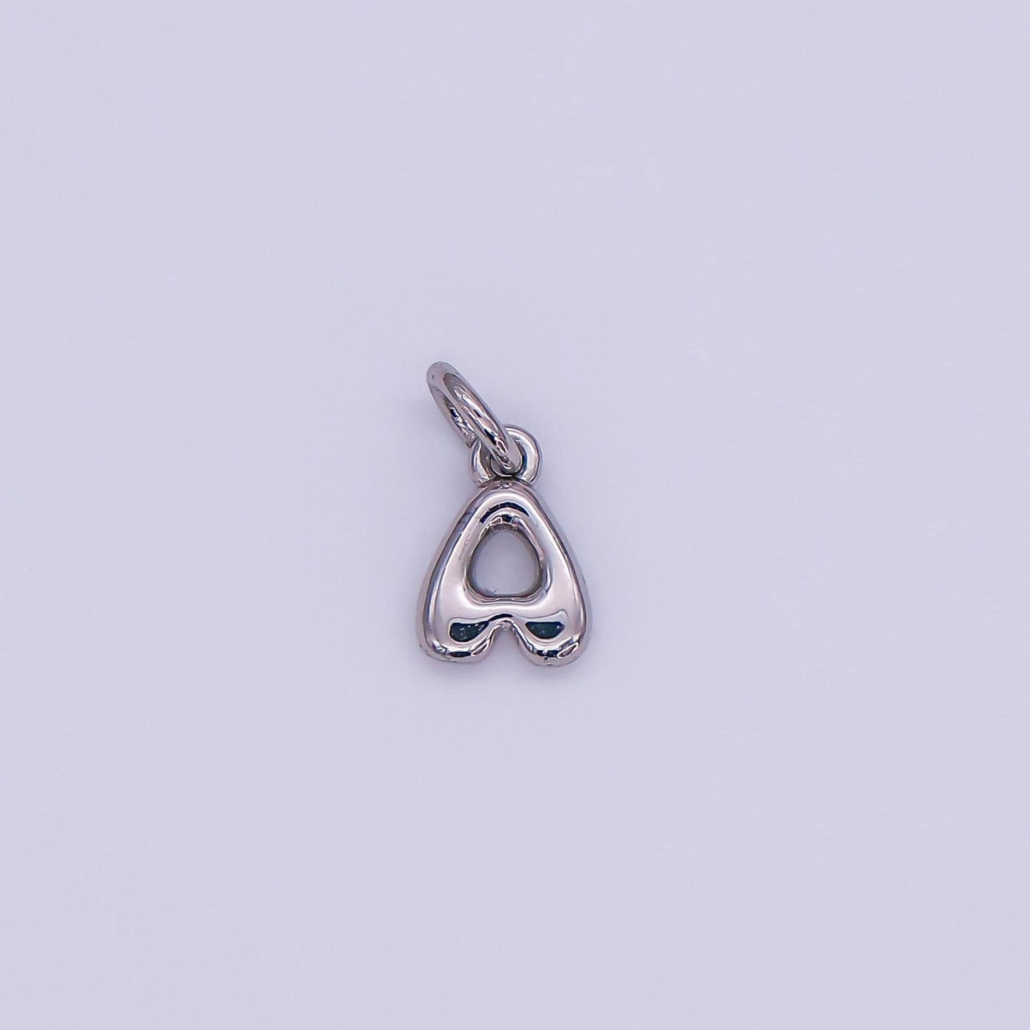 Mini Silver alphabet balloon initial charm dainty puffy letter charm Bracelet necklace bubble font style necklace bracelet A029