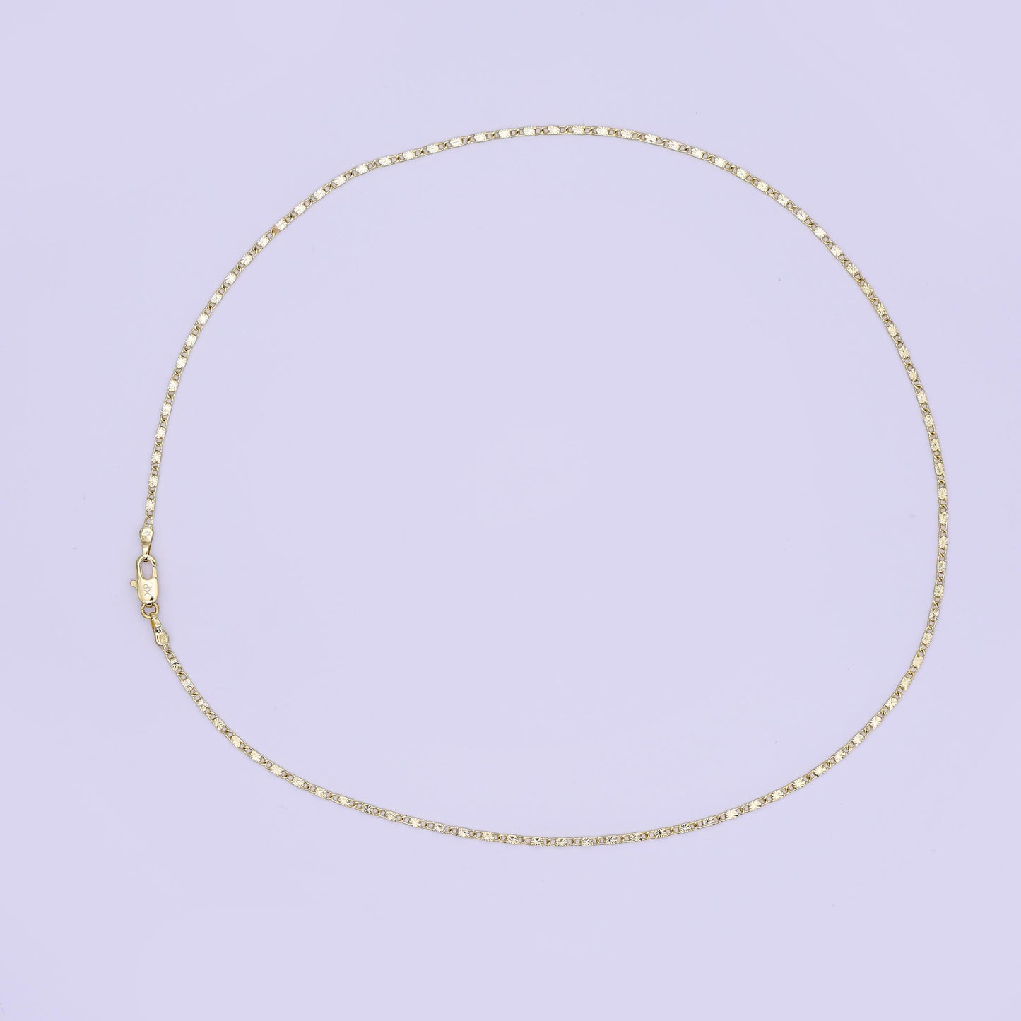 14K Gold Filled 1.7mm Sunburst Chain Link 18 Inch Necklace | WA-3155