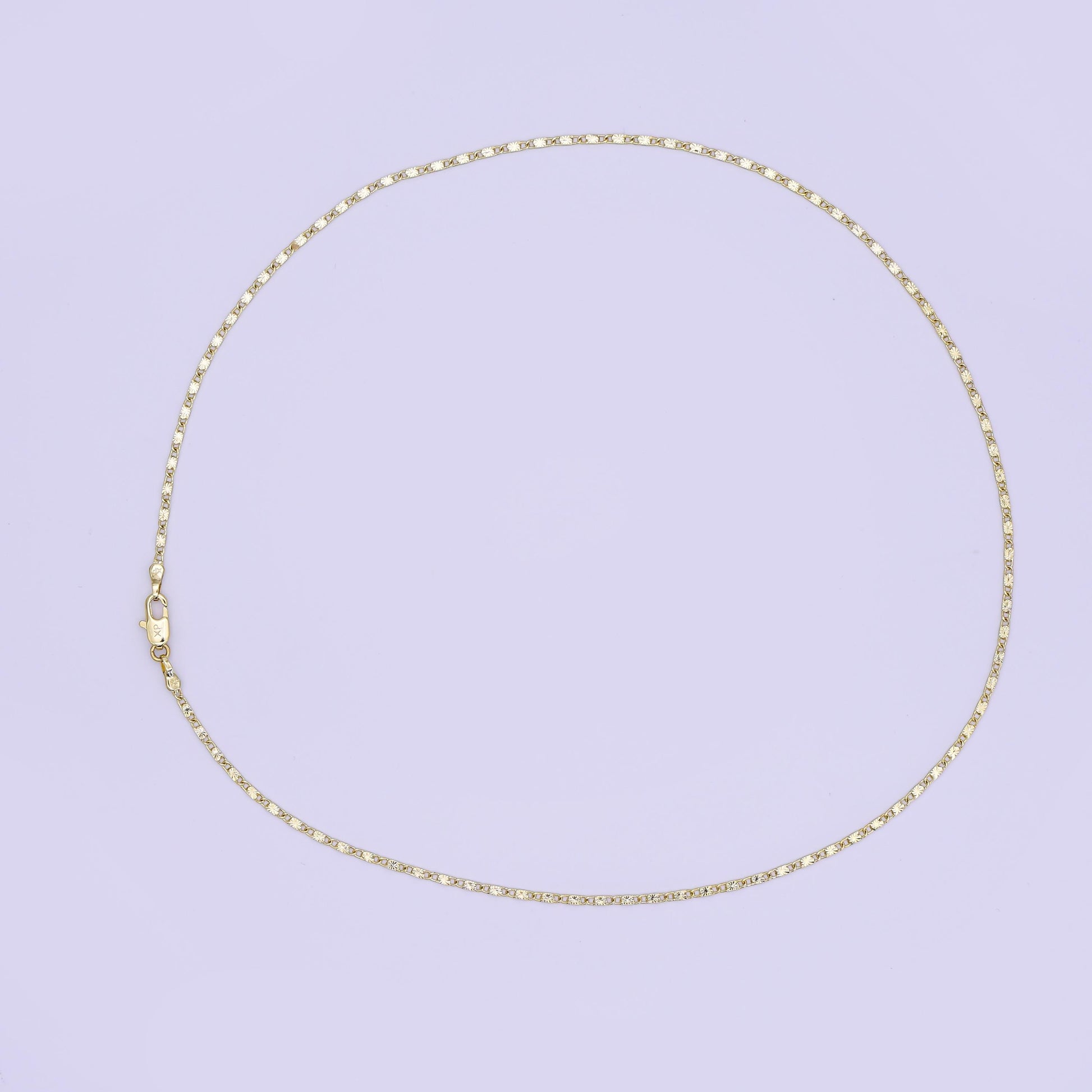 14K Gold Filled 1.7mm Sunburst Chain Link 18 Inch Necklace | WA-3155