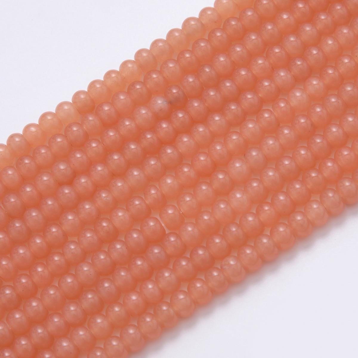Natural Orange smooth rondelles beads Stone beads 8x5mm strand Gemstone WA-025