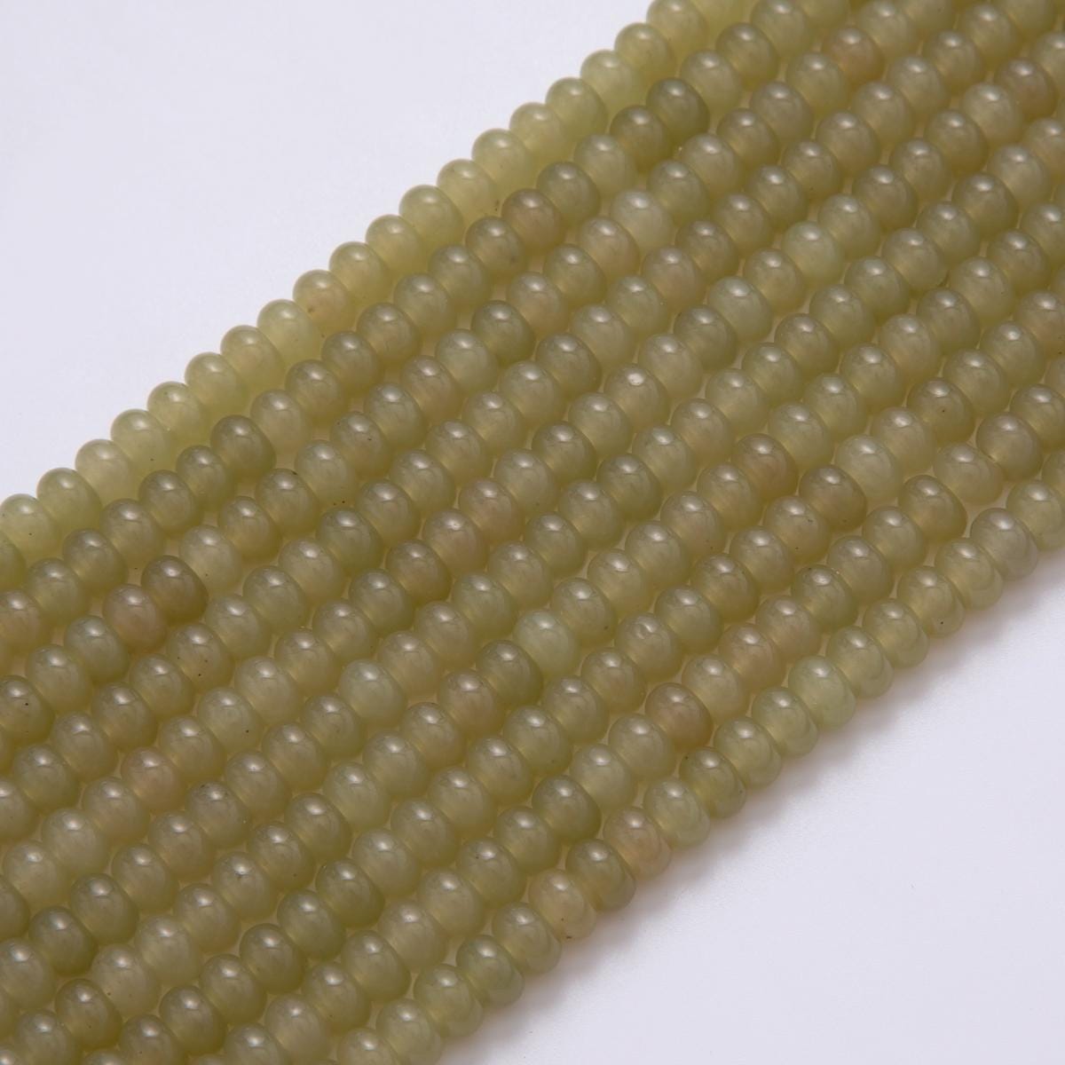 8mm Light Green Peridot Natural Gemstone Bead Strand | WA-027