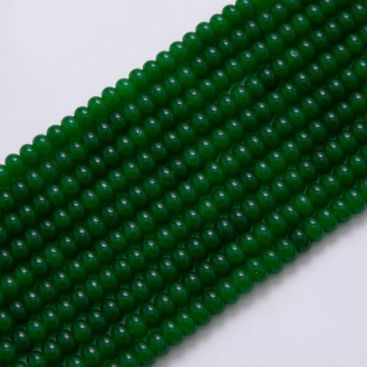 8mm Dark Green Nephrite Natural Gemstone Bead Strand Finding | WA-032