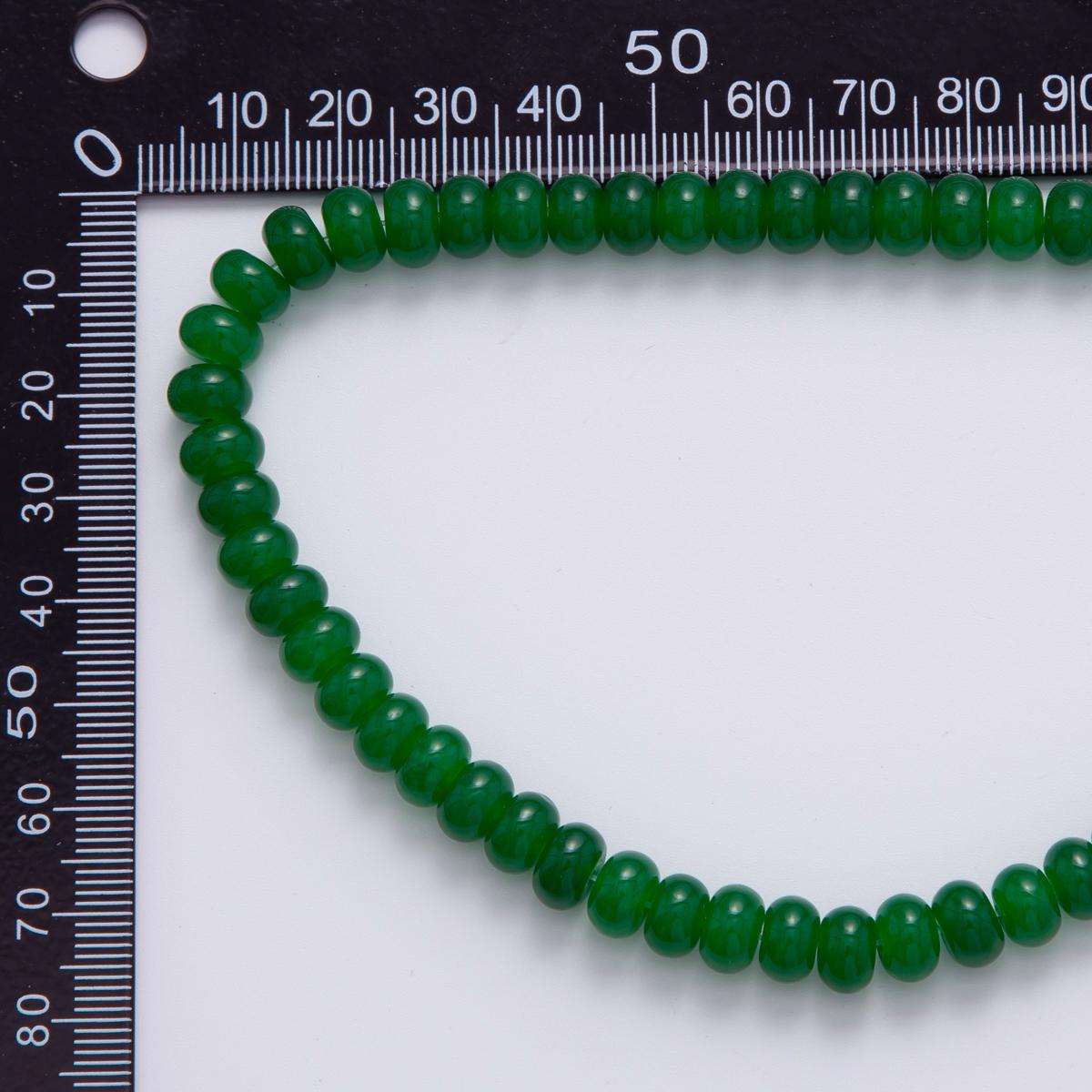 8mm Dark Green Nephrite Natural Gemstone Bead Strand Finding | WA-032