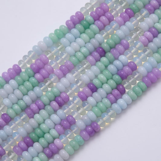 8mm Gradient Purple-Blue-White Natural Gemstone Bead Strand Finding | WA-937