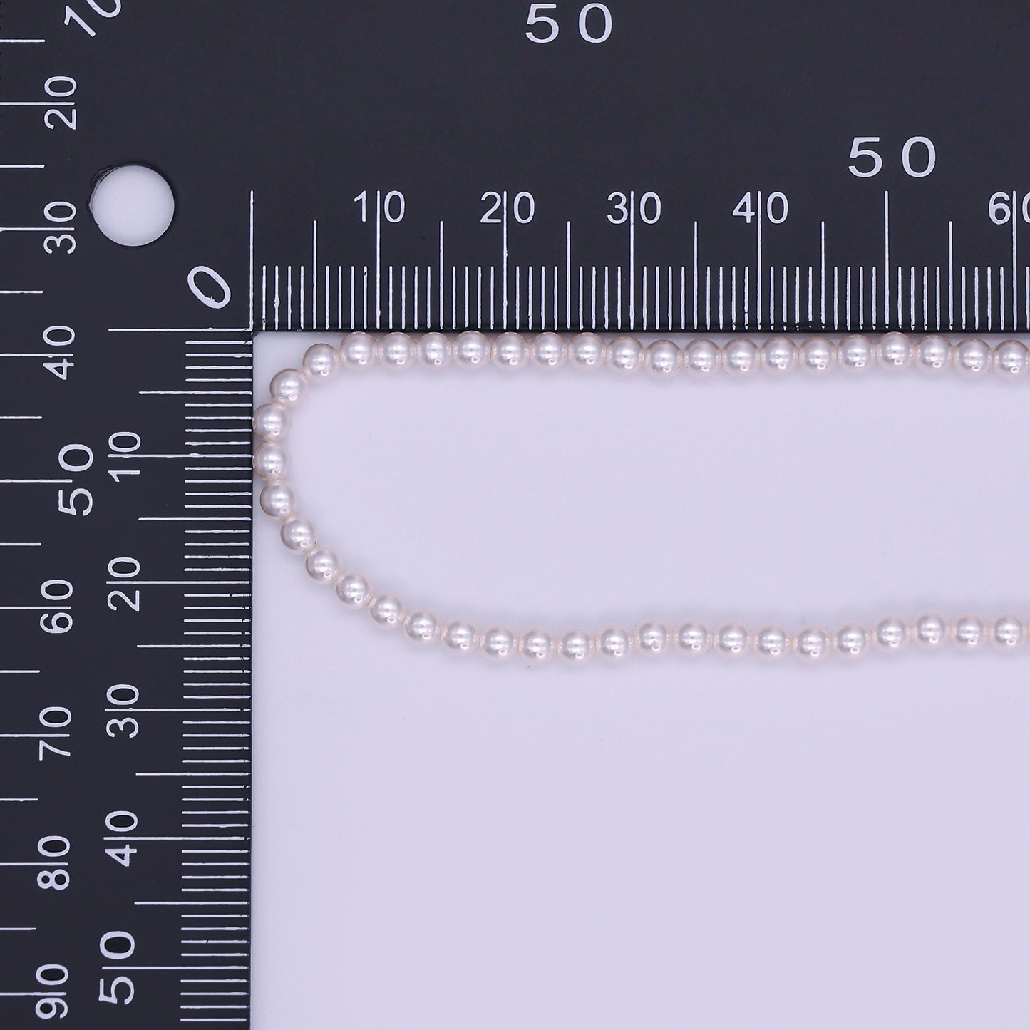 24K Gold Filled 3mm Round Glass Pearl 17 Inch Layer Necklace with Extender for Bridesmaid Bridal Jewelry | WA-2330
