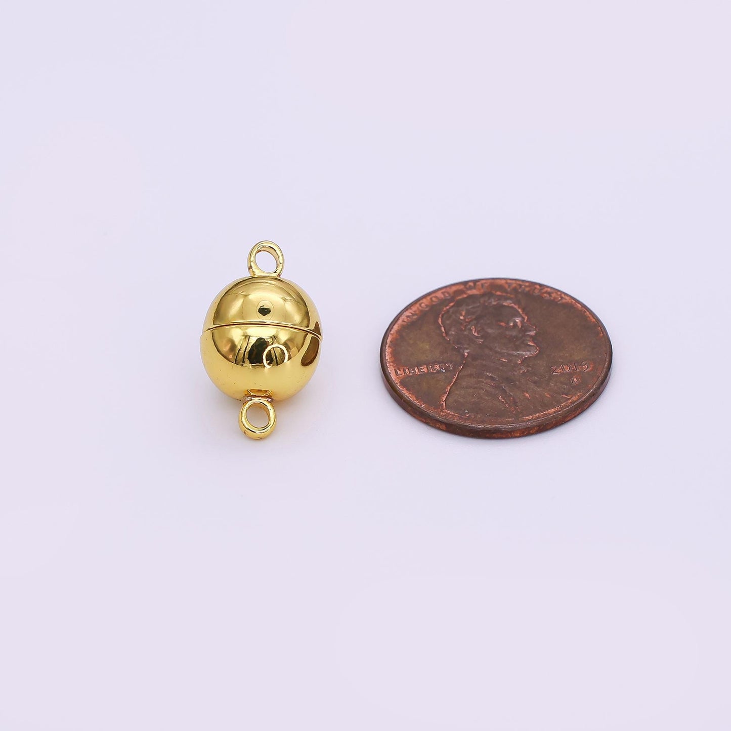 24K Gold Filled magnetic jewelry clasp gold Ball clasp dainty tube style clasp for jewelry making findings Z-1107