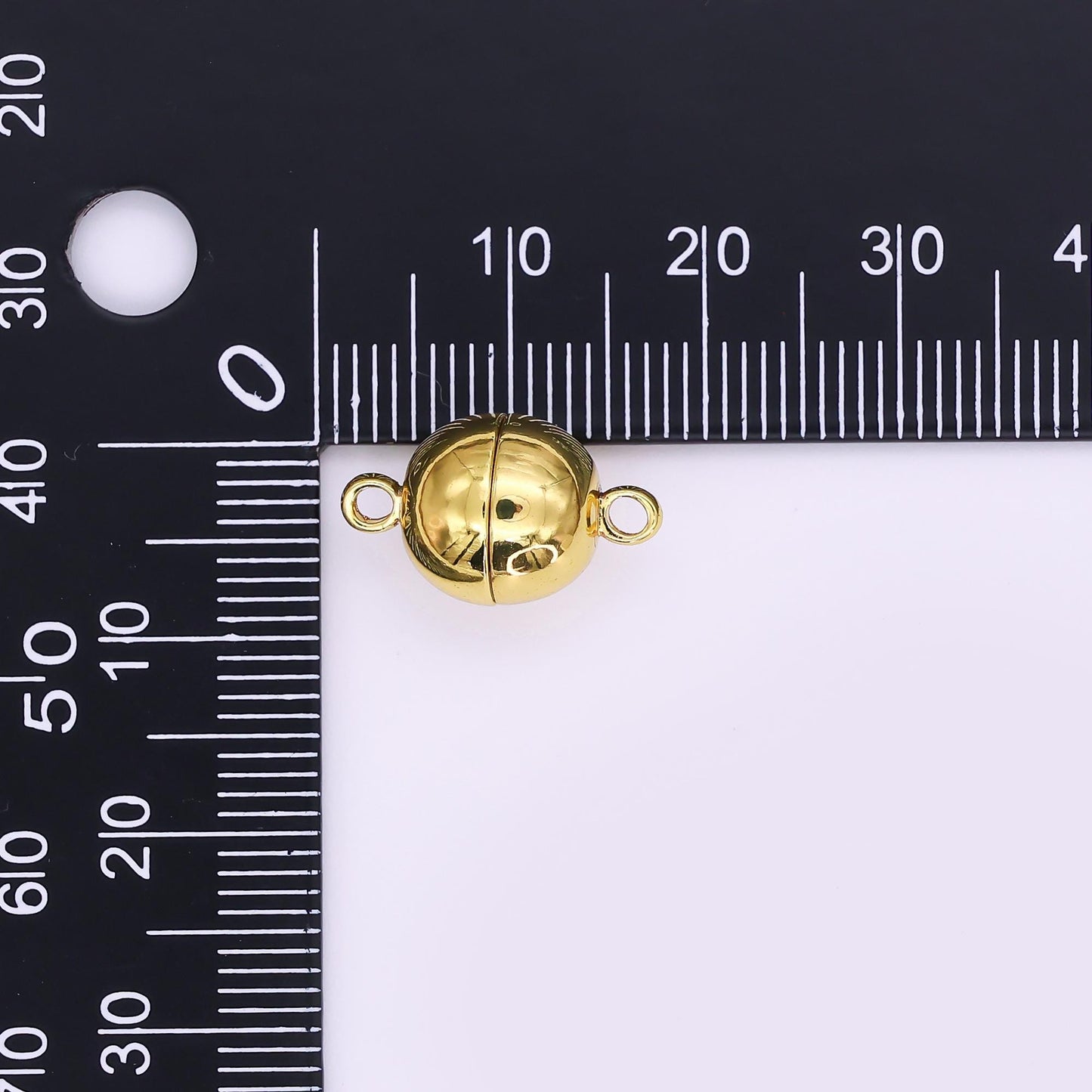24K Gold Filled magnetic jewelry clasp gold Ball clasp dainty tube style clasp for jewelry making findings Z-1107