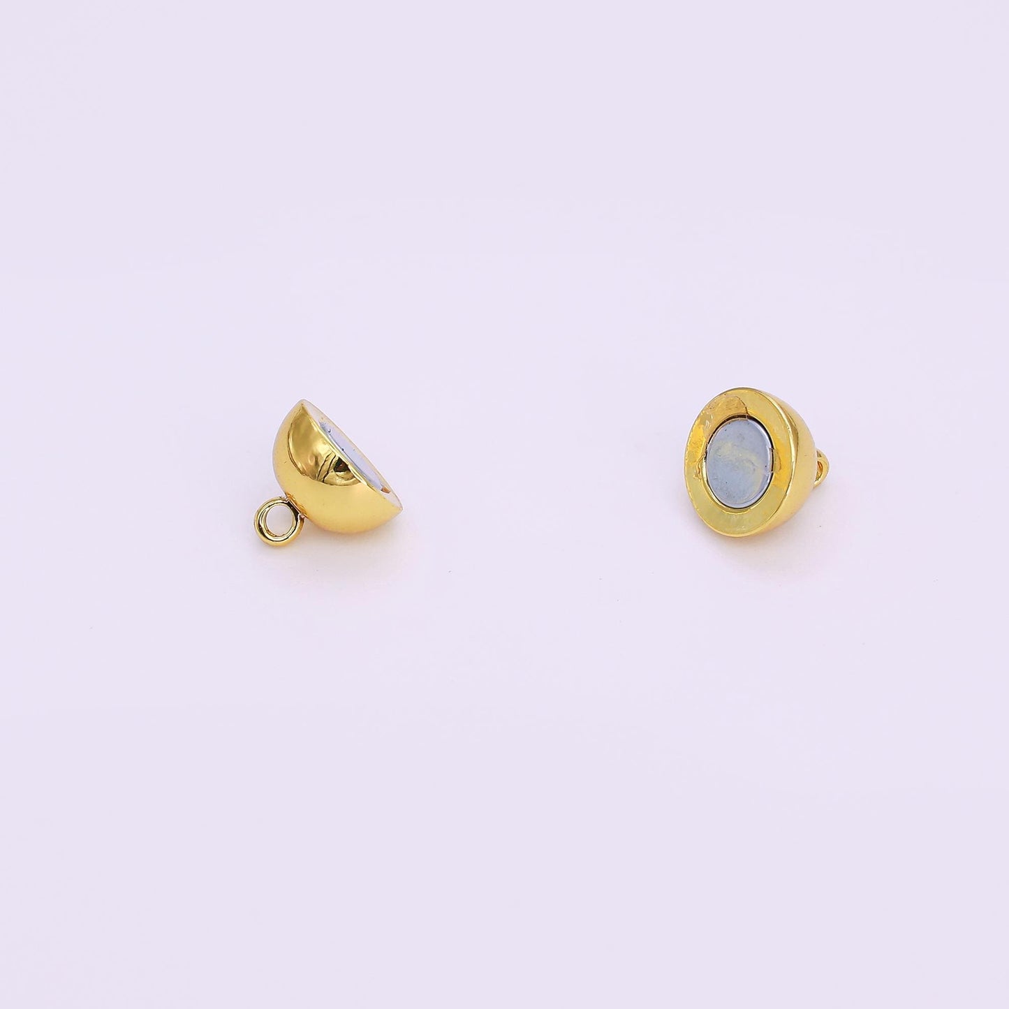 24K Gold Filled magnetic jewelry clasp gold Ball clasp dainty tube style clasp for jewelry making findings Z-1107