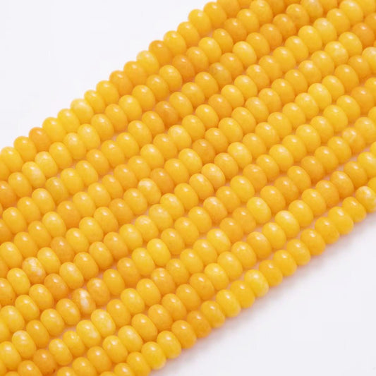 8mm Yellow Citrine Natural Gemstone Bead Strand Finding | WA-677