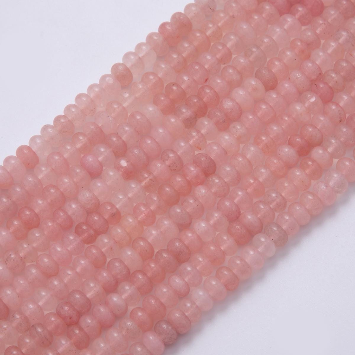 8mm Pink Quartz Natural Gemstone Bead Strand Finding | WA-864