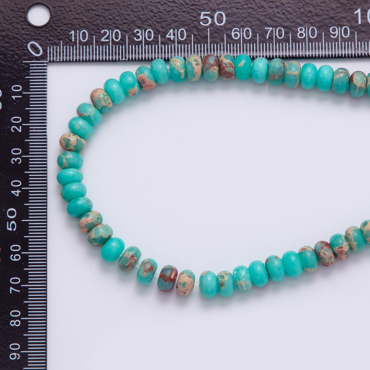 8mm Green Teal Turquoise Natural Gemstone Bead Strand Finding | WA-401