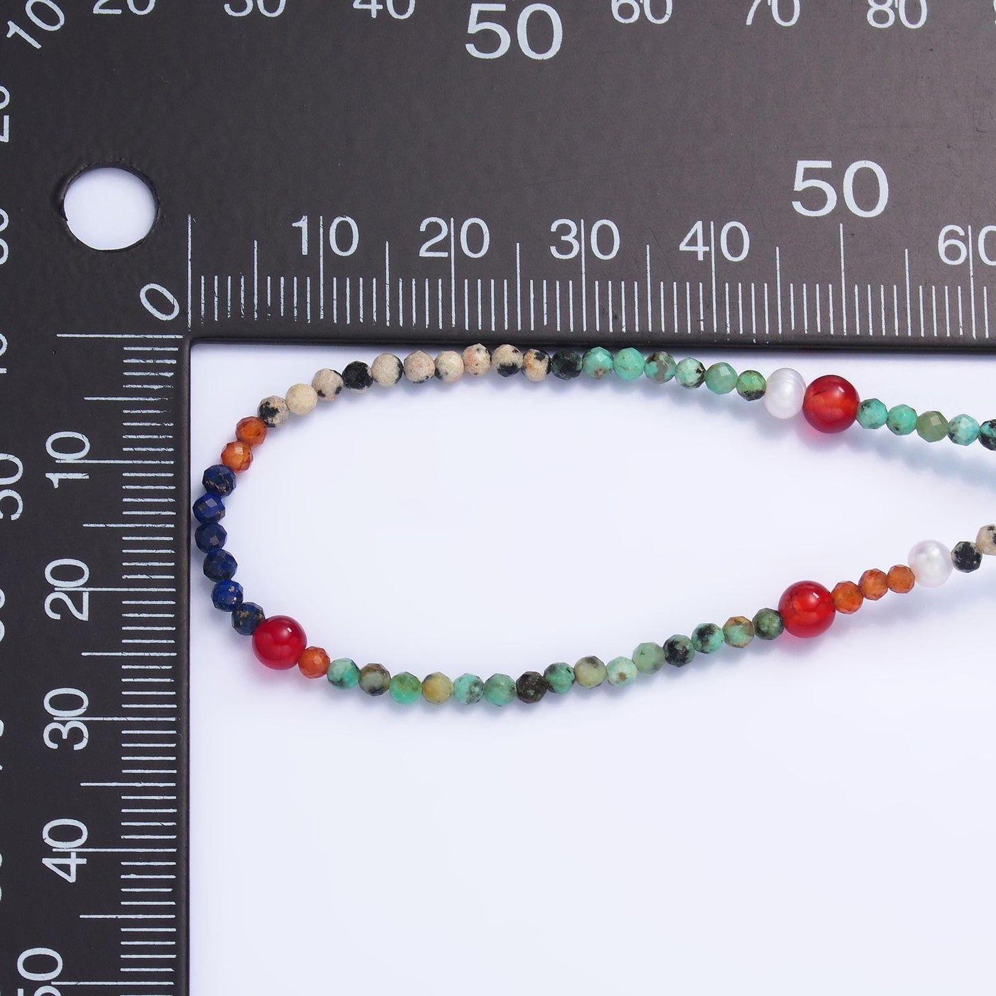 Handmade Colorful Multi-Natural Gemstone 16 Inch Choker Necklace | WA-3104