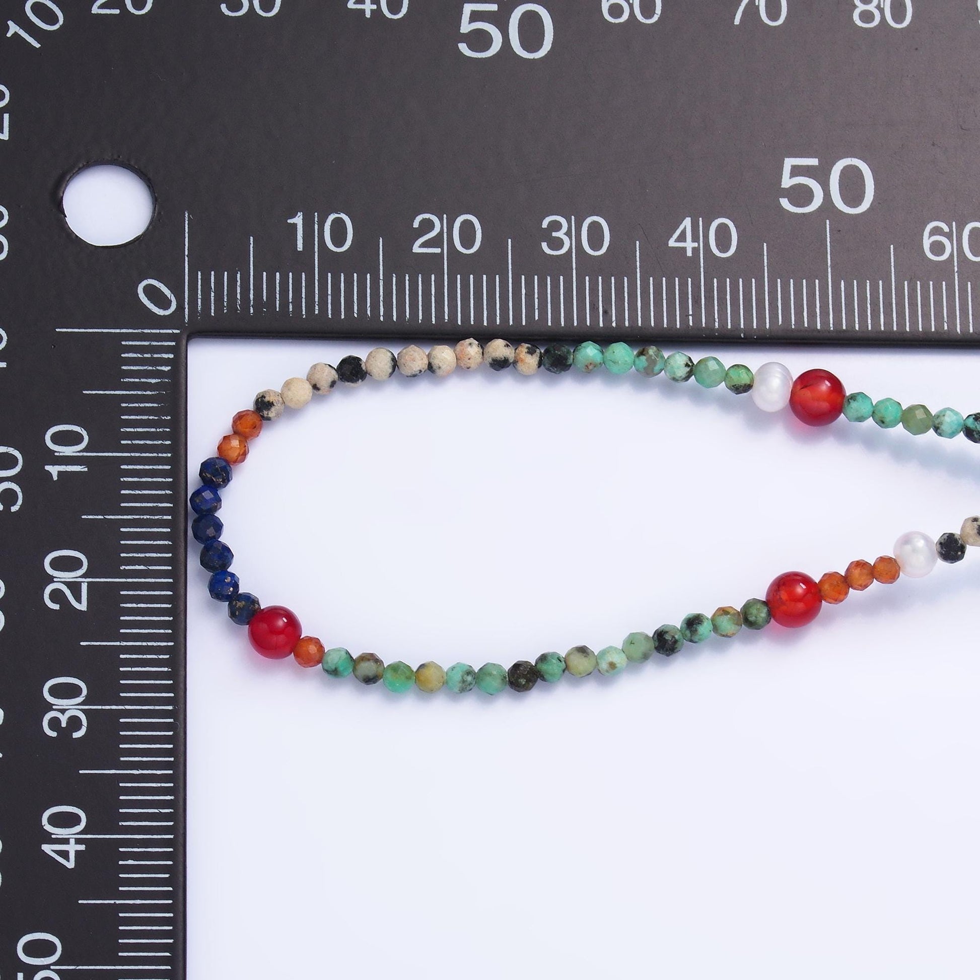 Handmade Colorful Multi-Natural Gemstone 16 Inch Choker Necklace | WA-3104