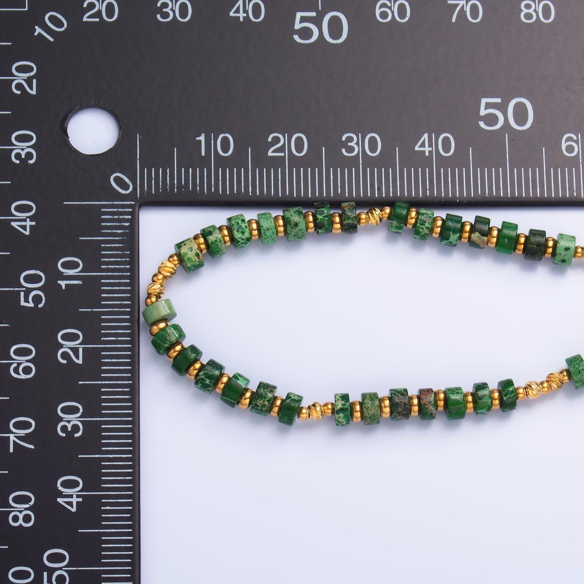 Handmade Colorful Malachite Natural Gemstone Bead 16 Inch Choker Necklace | WA-3108