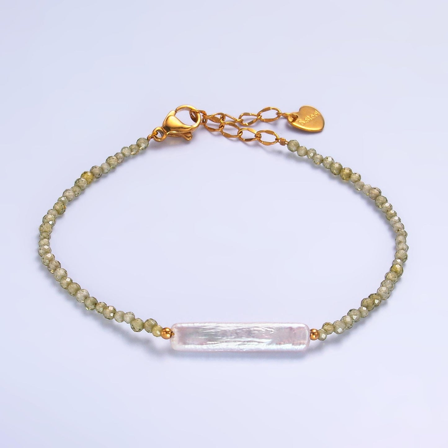 Handmade Colorful Biwa Freshwater Pearl Multifaceted Crystal Gemstone 7 Inch Bracelet | WA-3131