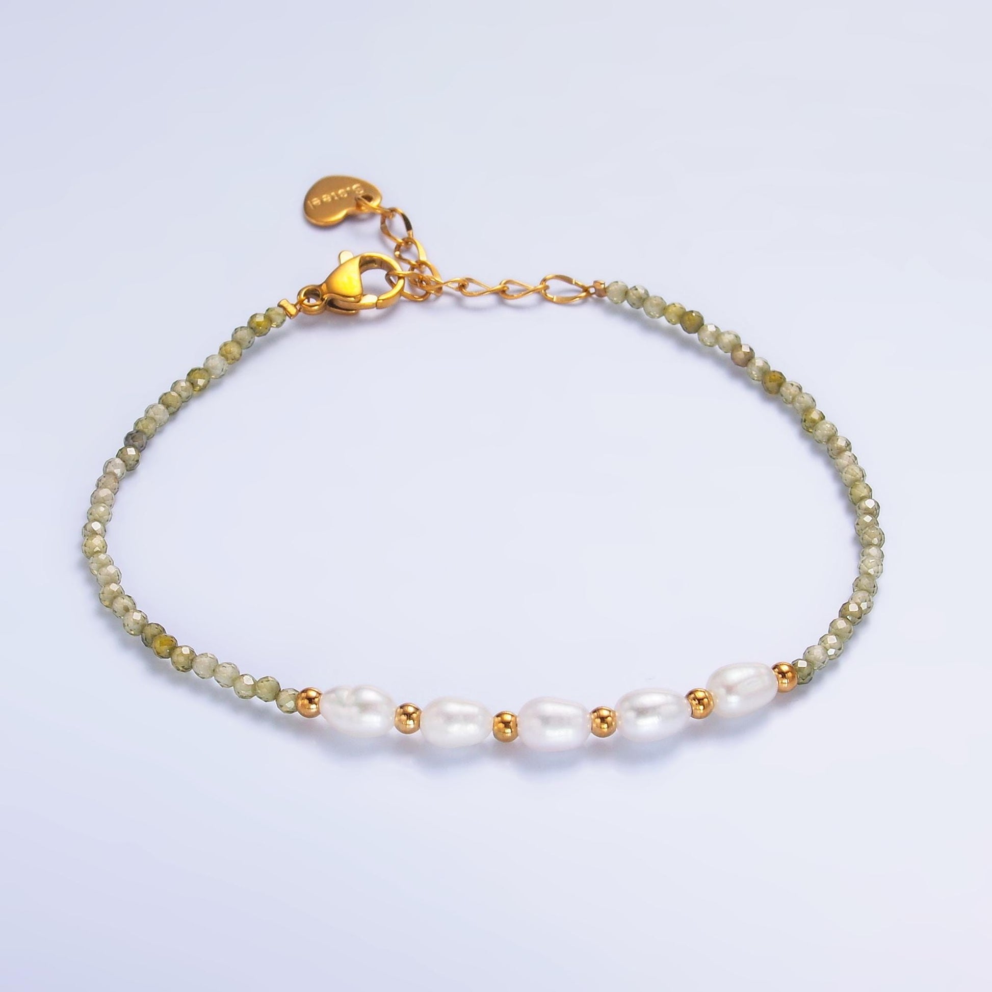 Handmade Colorful Freshwater Pearl Multifaceted Crystal Gemstone 7 Inch Bracelet | WA-3132