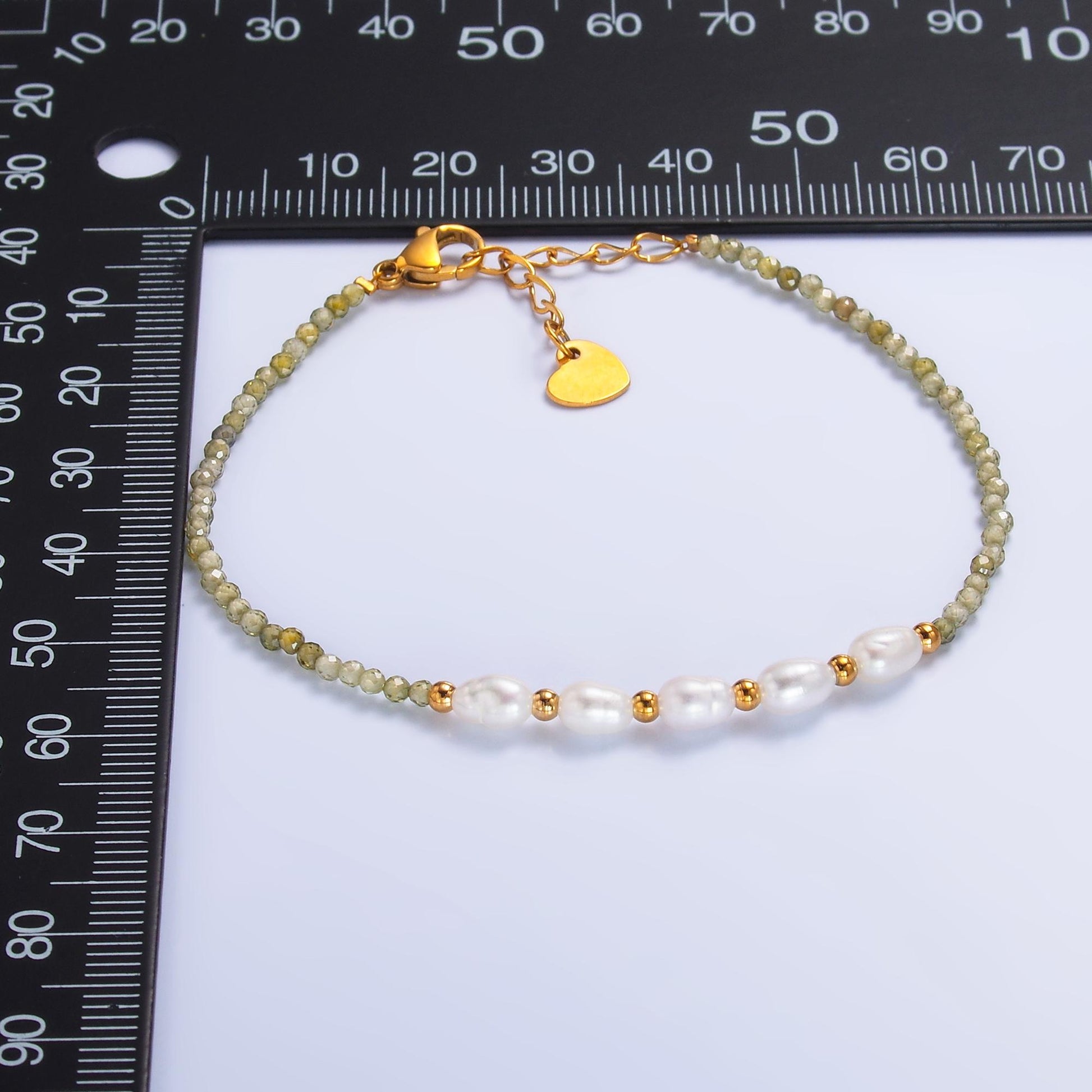 Handmade Colorful Freshwater Pearl Multifaceted Crystal Gemstone 7 Inch Bracelet | WA-3132