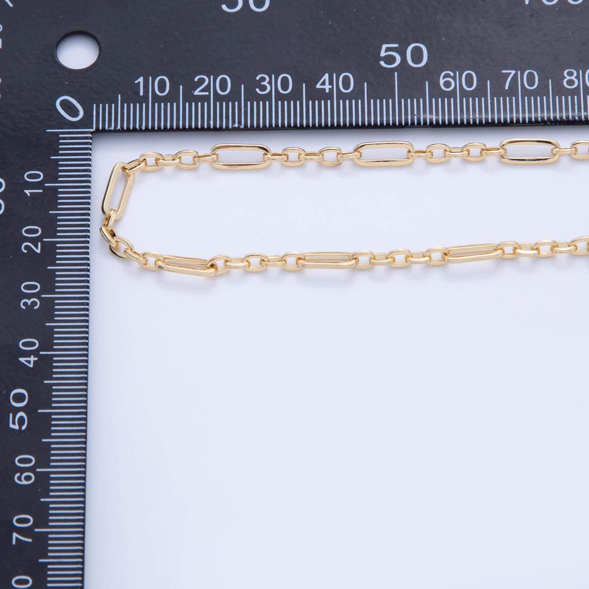 16K Gold Filled Geometric Infinity Paperclip Unfinished Chain by Yard | Roll-1581