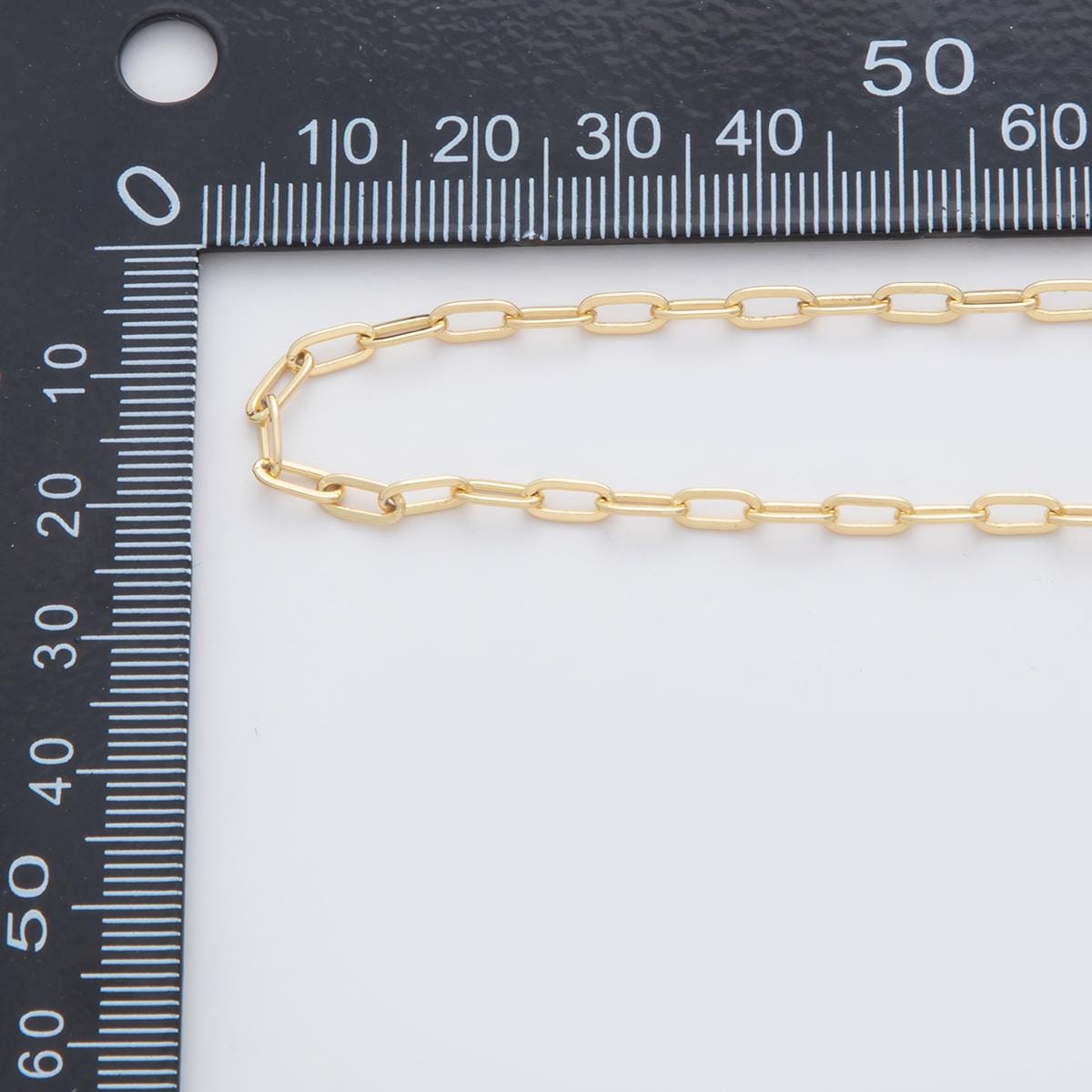 16K Gold Filled 6.5mm Minimalist Paperclip Unfinished Chain by Yard | Roll-1558