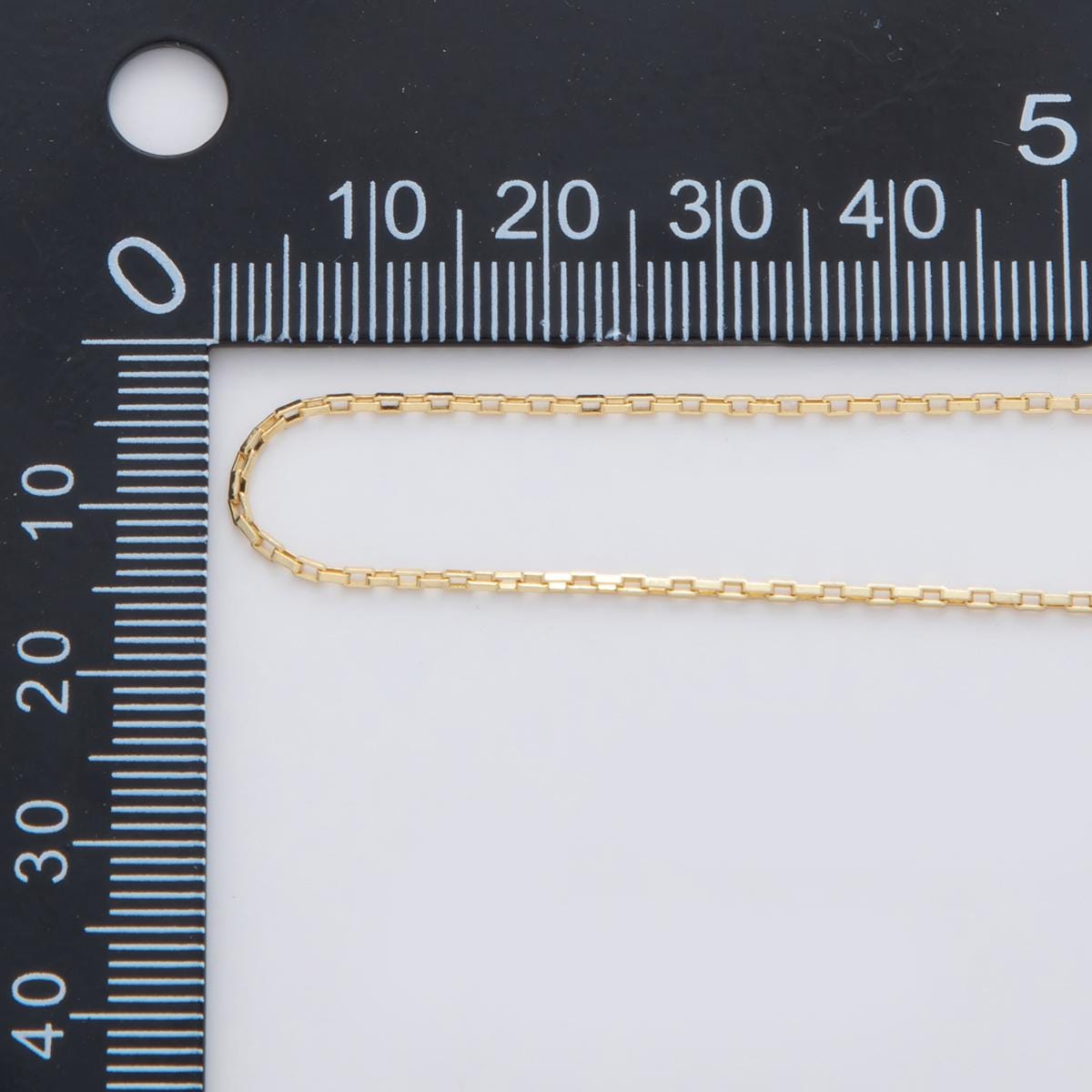 16K Gold Filled 1.5mm Mini Box Paperclip Link Unfinished Chain by Yard | Roll-1561