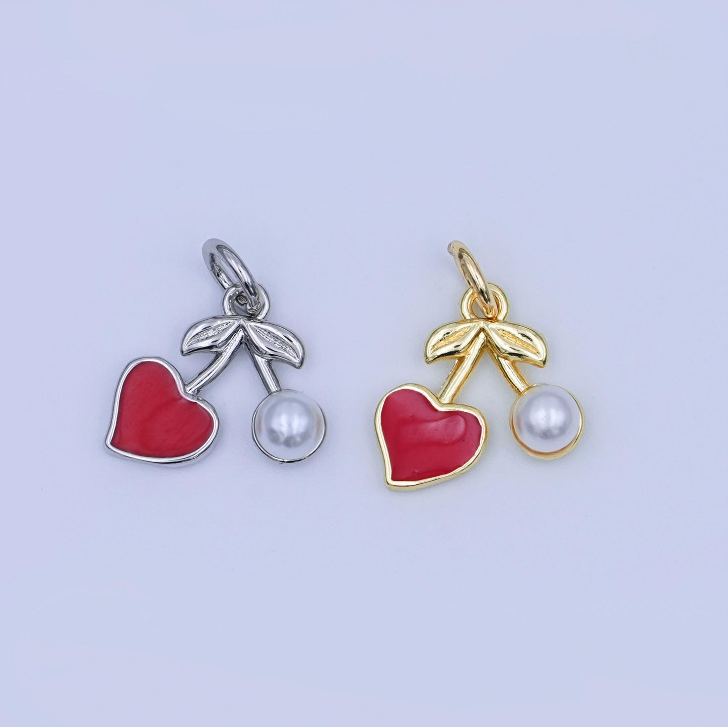 24K Gold Filled 14mm Red Enamel Chili Fresno Charm | X117