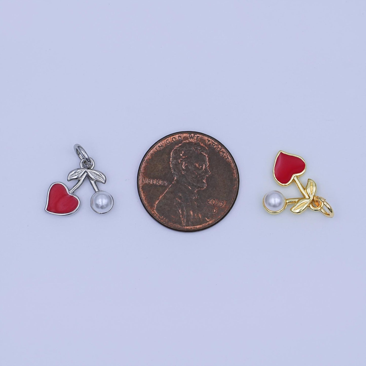 24K Gold Filled 14mm Red Enamel Chili Fresno Charm | X117