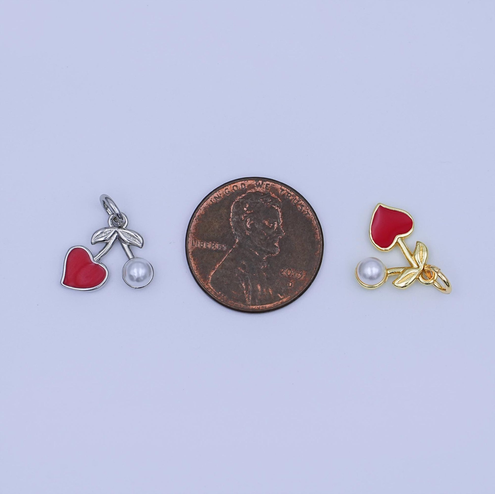 24K Gold Filled 14mm Red Enamel Chili Fresno Charm | X117