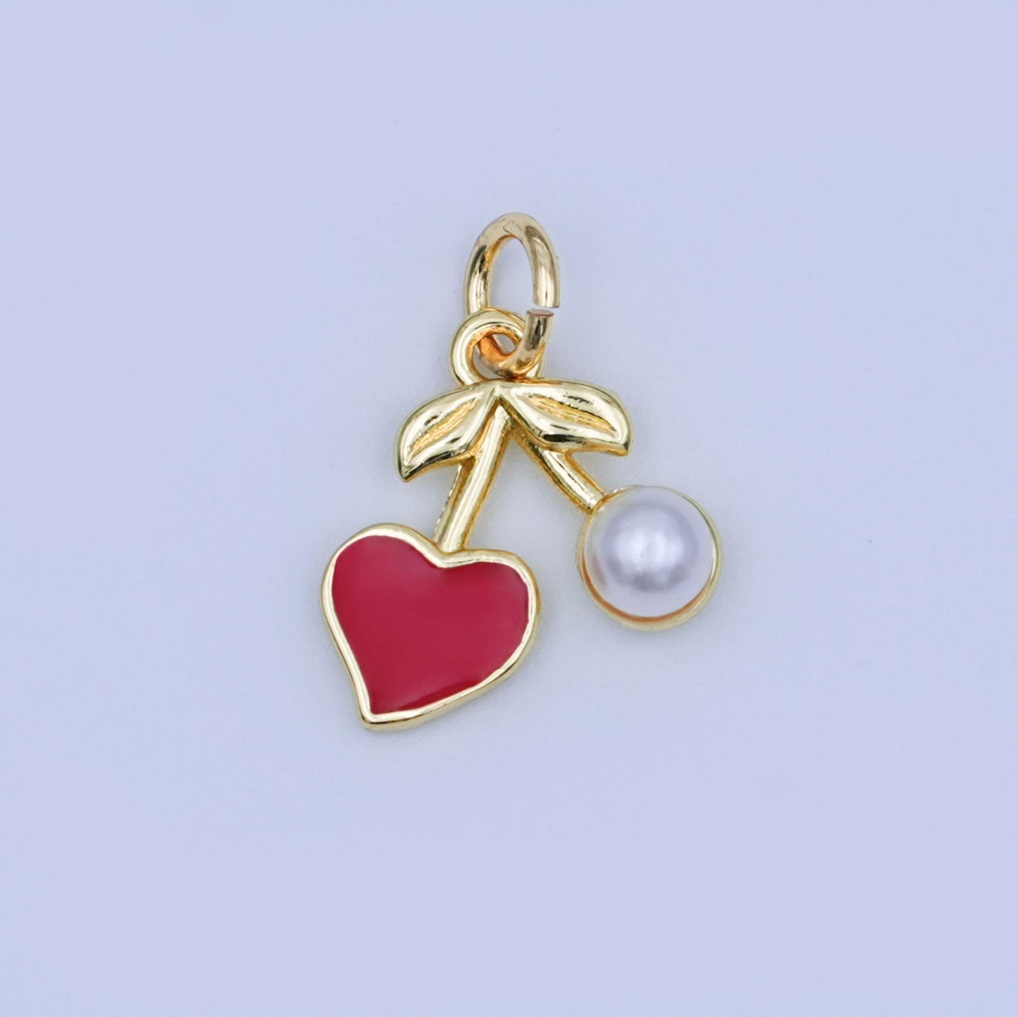 24K Gold Filled 14mm Red Enamel Chili Fresno Charm | X117