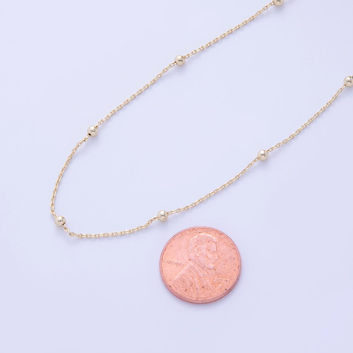 16K Gold Filled 2.5mm Minimalist Cable Satellite Unfinished Chain by Yard | Roll-1576