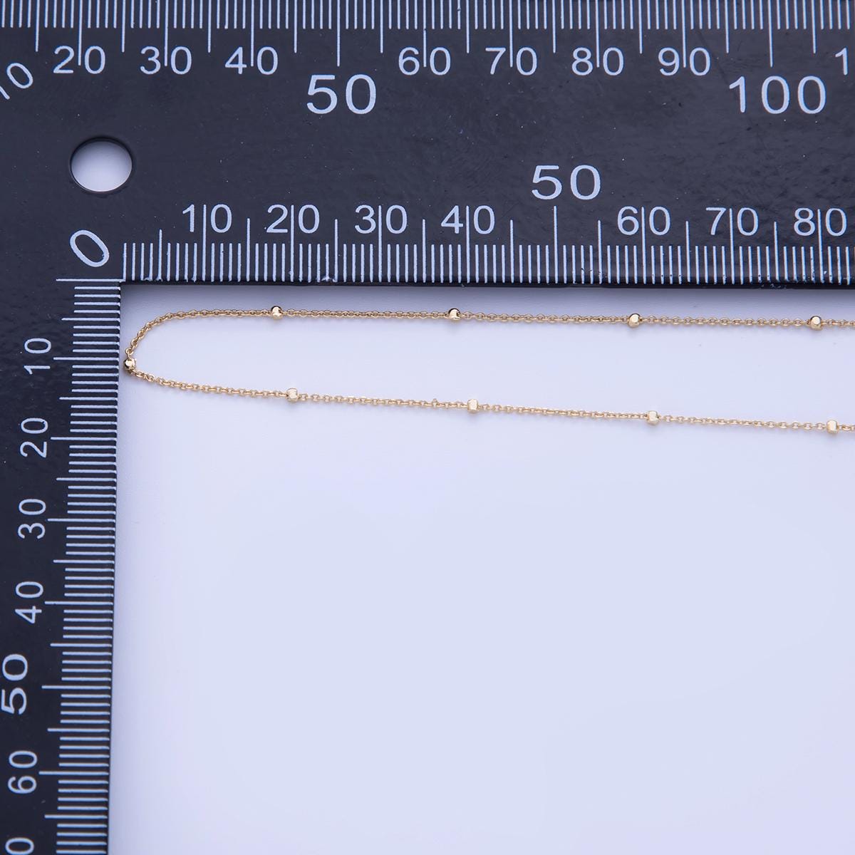 16K Gold Filled 1.4mm Minimalist Multifaceted Satellite Cable Unfinished Chain by Yard | Roll-1577