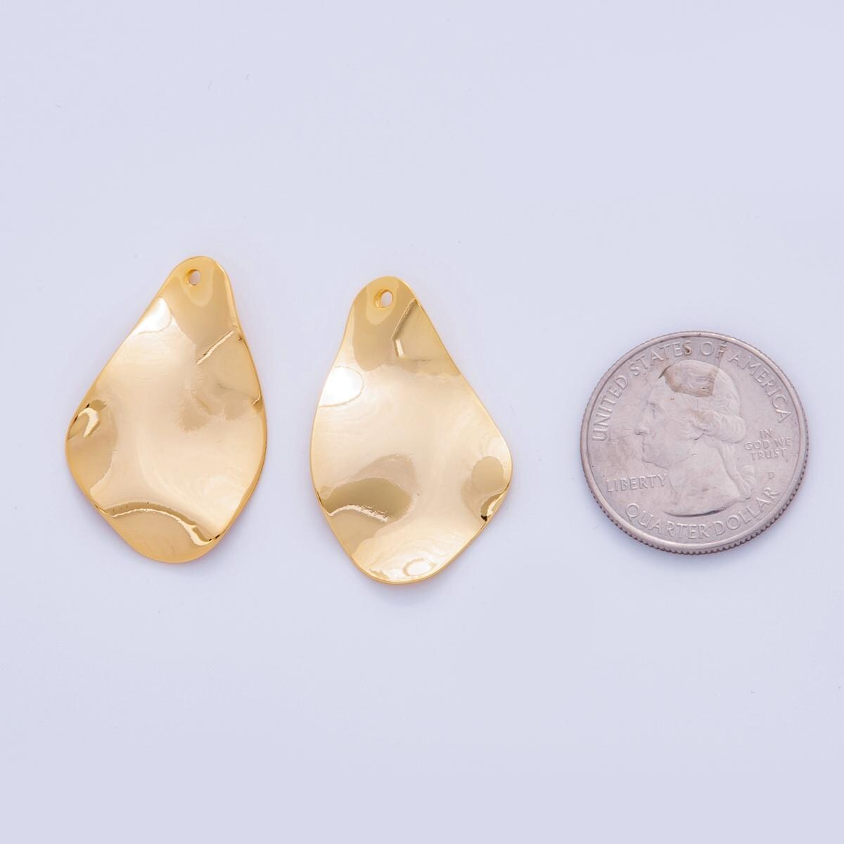 Dainty Gold Molten Abstract Charms Geometric Gold Earring Findings Dangle Charm for Earring Components DIY Jewelry Making Z-1173