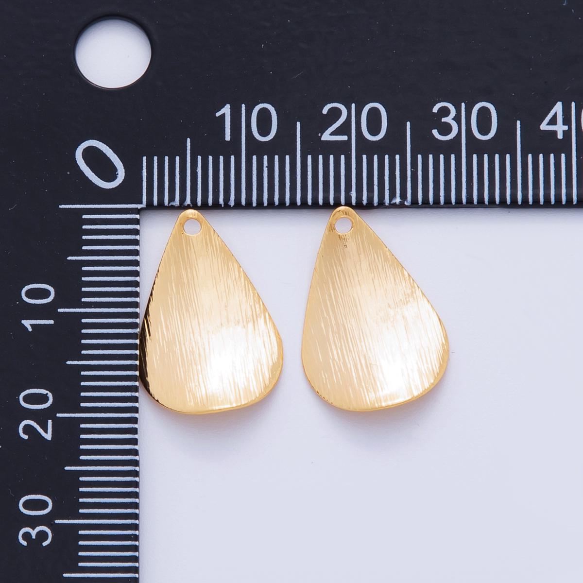 Dainty Gold Tear Drop Bar Charms Brushed Metal Earring Findings Pear Dangle Components for DIY Jewelry Making Z-1175