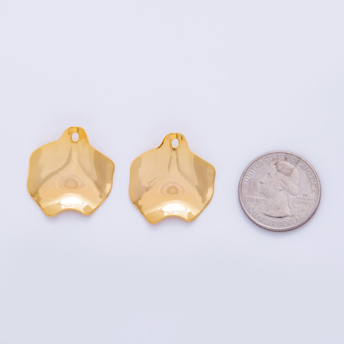 Dainty Gold Molten Abstract Charms Geometric Gold Earring Findings Dangle Charm for Earring Components DIY Jewelry Making Z-1178