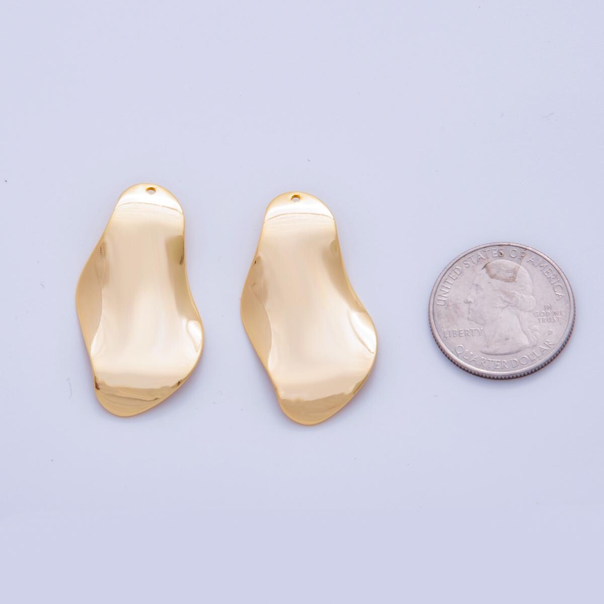 Dainty Gold Molten Abstract Charms Geometric Gold Earring Findings Dangle Charm for Earring Components DIY Jewelry Making Z-1183