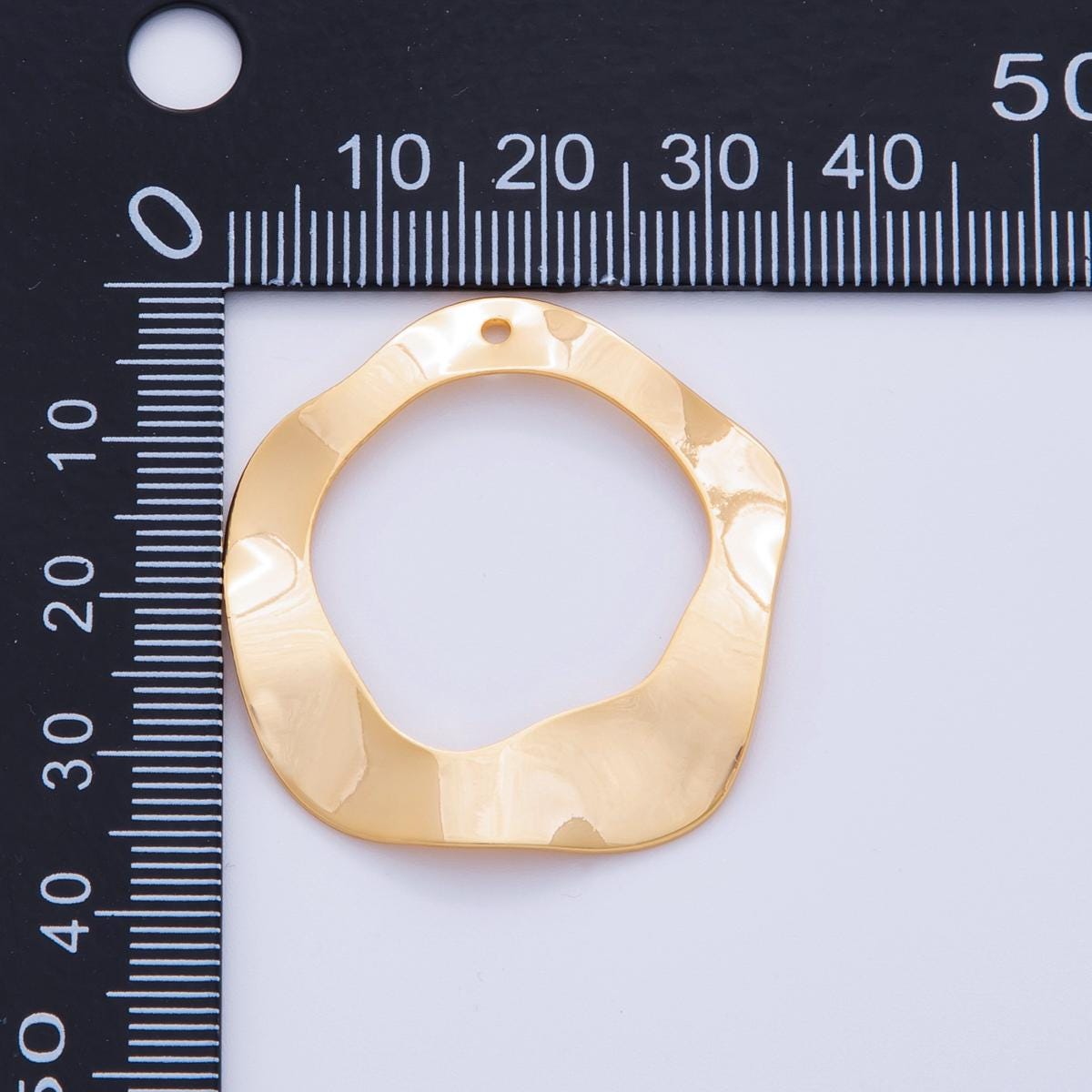 Dainty Gold Round Molten Abstract Charms Geometric Donut Gold Earring Findings Dangle Charm for Earring Components DIY Jewelry Making Z-1184