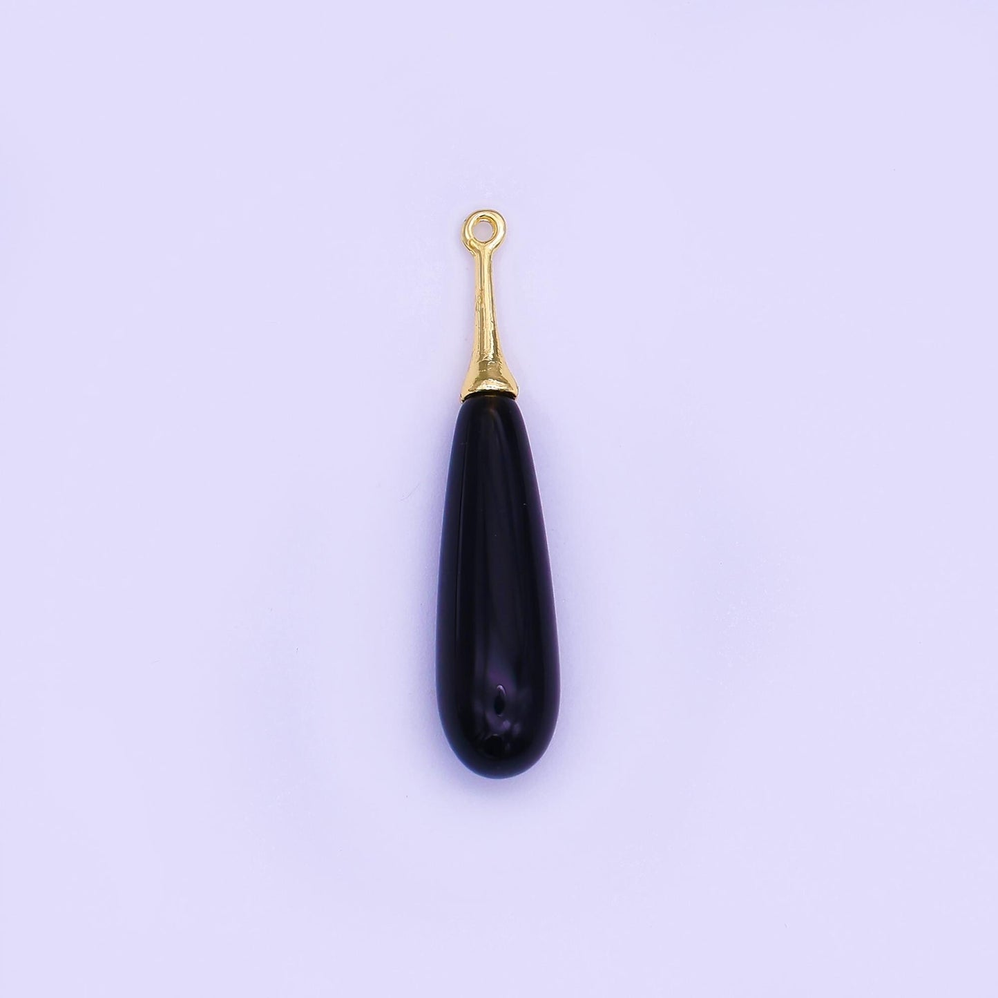 Teardrop Gemstone Charms with Gold Filled Cap – Mixed Stone Drop Pendants for Necklace or Earring Making – DIY Jewelry Supplies N-125