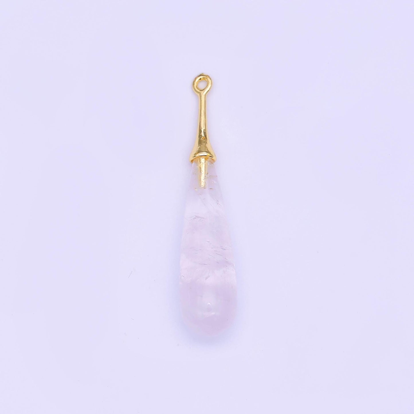 Teardrop Gemstone Charms with Gold Filled Cap – Mixed Stone Drop Pendants for Necklace or Earring Making – DIY Jewelry Supplies N-125