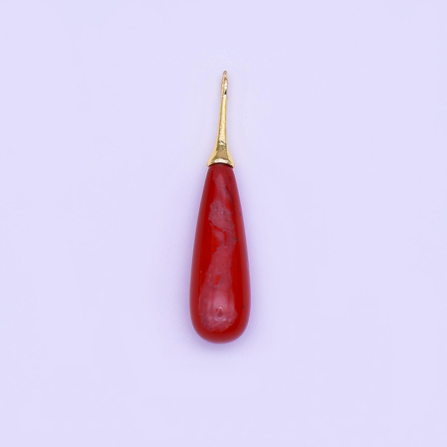 Teardrop Gemstone Charms with Gold Filled Cap – Mixed Stone Drop Pendants for Necklace or Earring Making – DIY Jewelry Supplies N-125