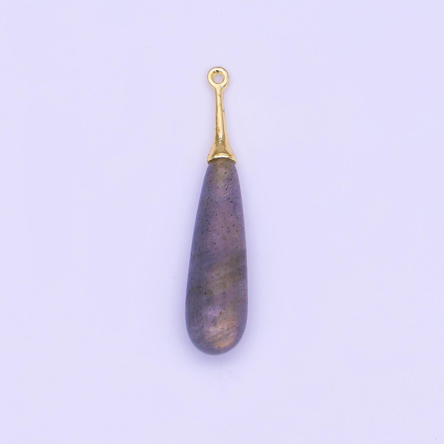 Teardrop Gemstone Charms with Gold Filled Cap – Mixed Stone Drop Pendants for Necklace or Earring Making – DIY Jewelry Supplies N-125