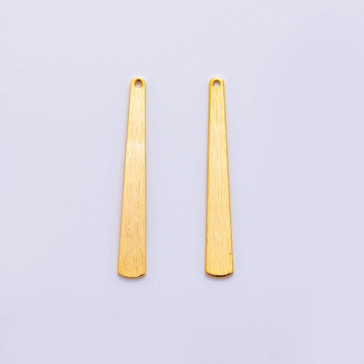 Dainty Gold Long Bar Charms Brushed Metal Earring Findings Long Vertical Dangle Components for DIY Jewelry Making Z-1176