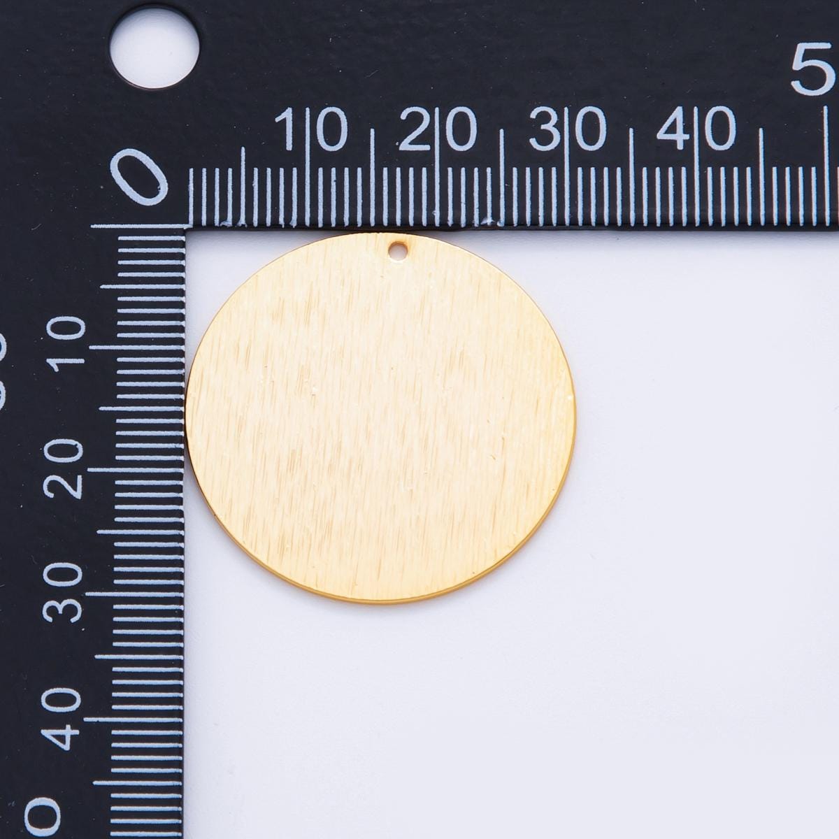Dainty Gold Coin Bar Charms Brushed Metal Earring Findings Round Dangle Components for DIY Jewelry Making Z-1190