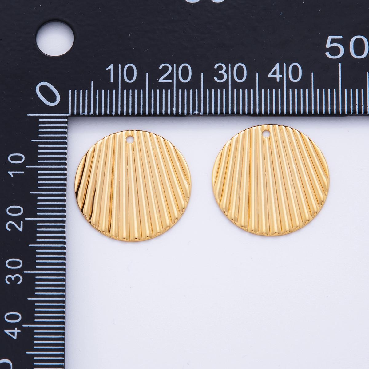 Dainty Gold Molten Sunray Charms Geometric Coin Gold Earring Findings Dangle Charm for Earring Components DIY Jewelry Making Z-1195