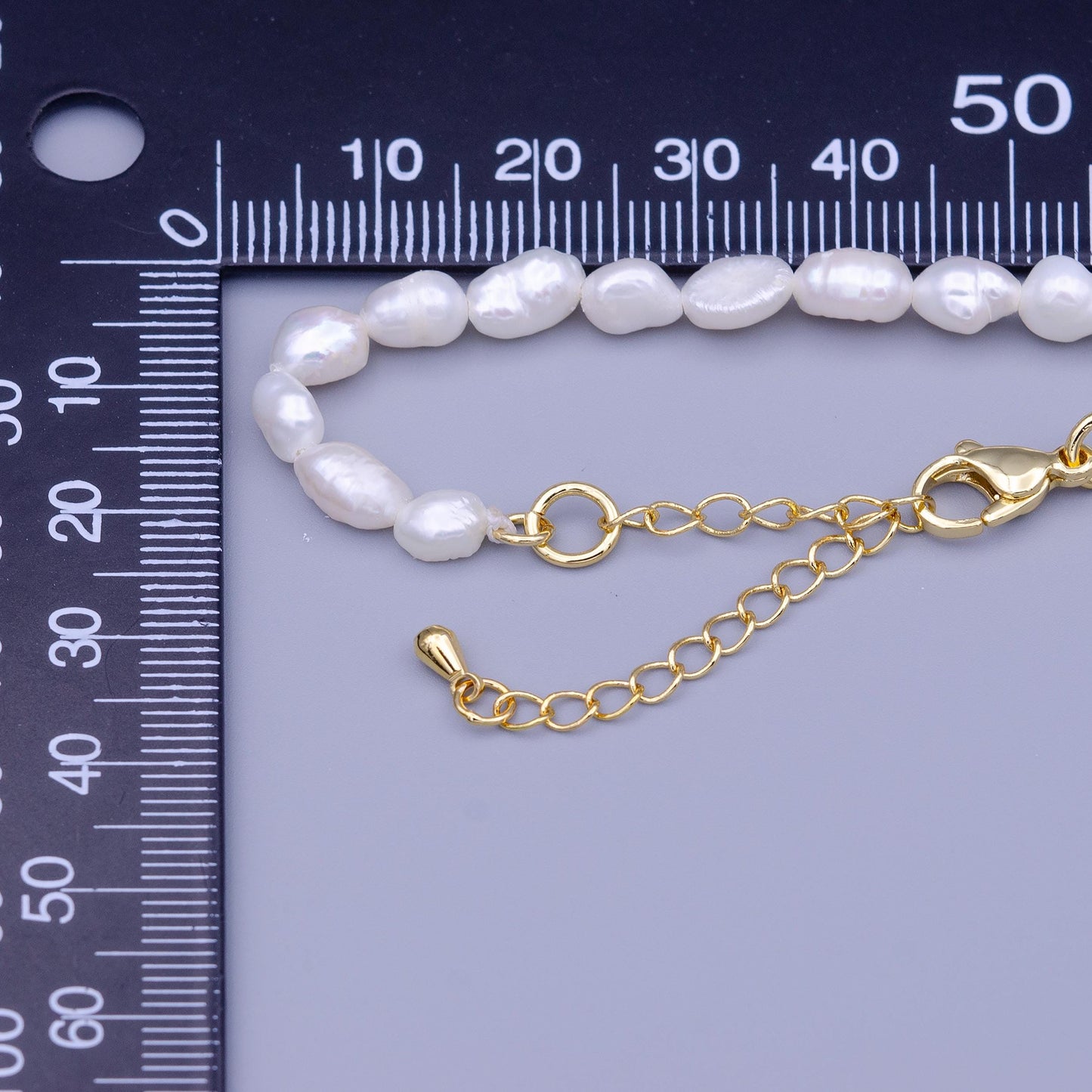 Dainty Freshwater seed pearls Choker Necklace Handmade White Pearl Necklace 14.5 inch + 2 inch Chain Extender Handmade Necklace WA1462