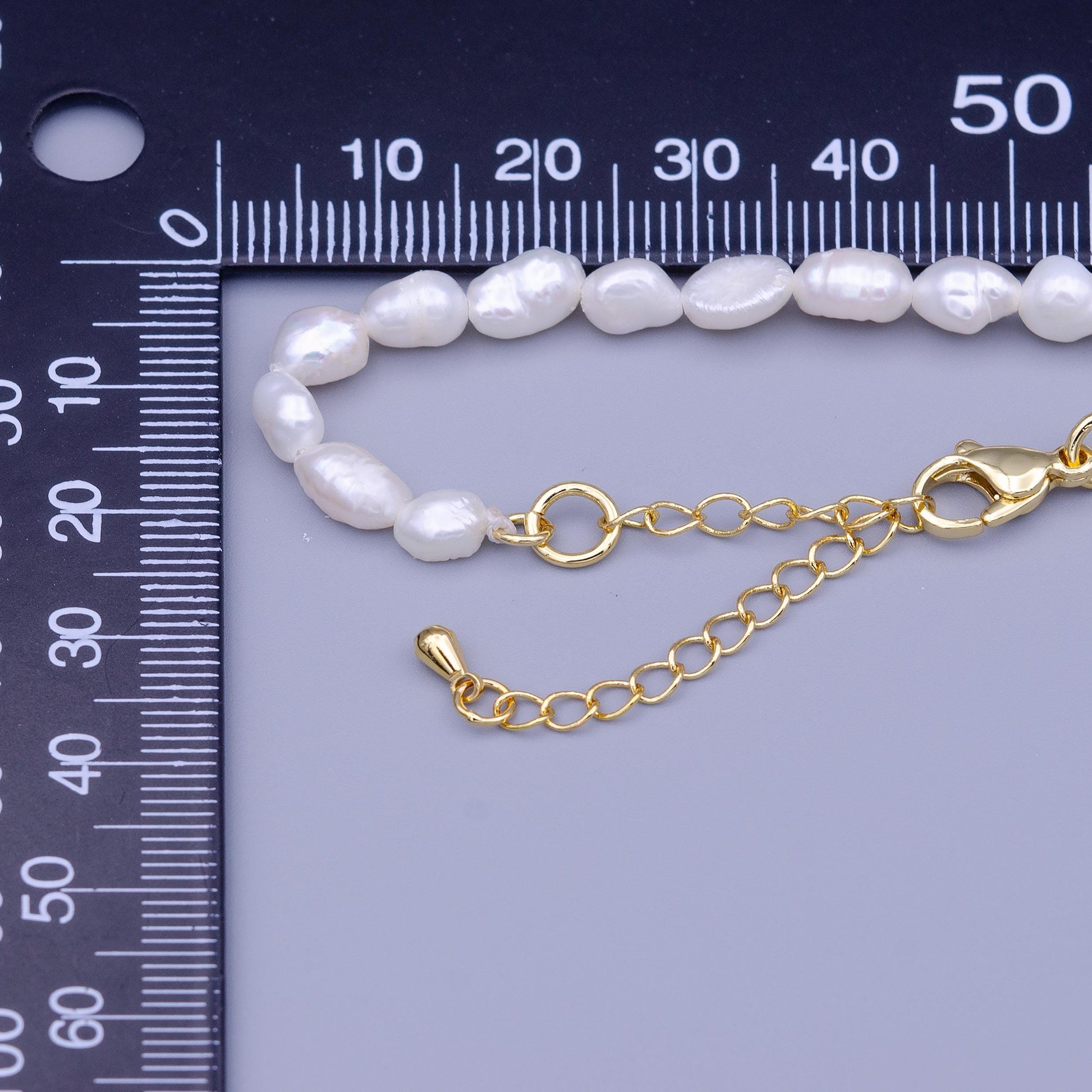 Dainty Freshwater seed pearls Choker Necklace Handmade White Pearl Necklace 14.5 inch + 2 inch Chain Extender Handmade Necklace WA1462