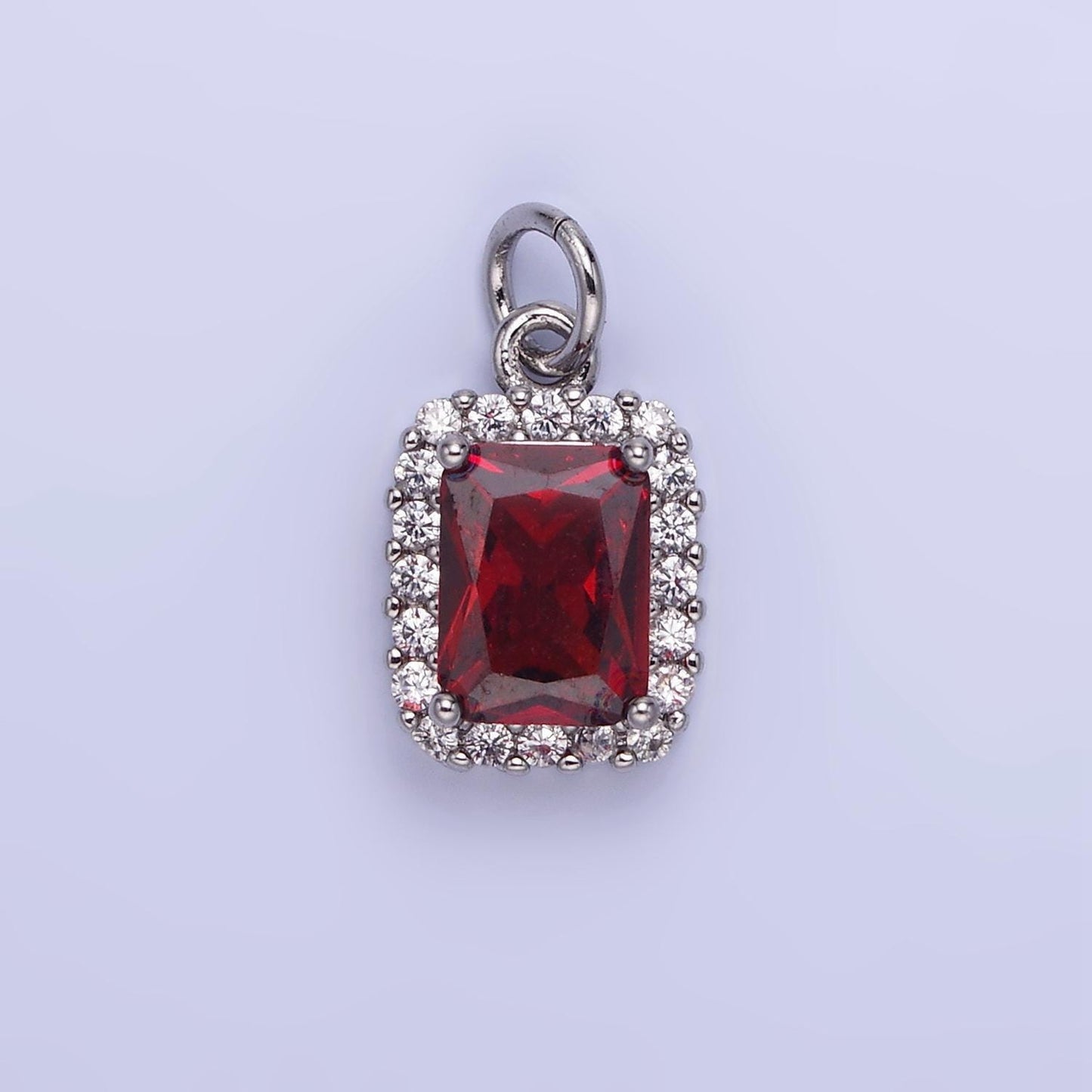 14K Gold Filled Baguette Micro Paved CZ Charm in Gold & Silver | AG768 - AG774