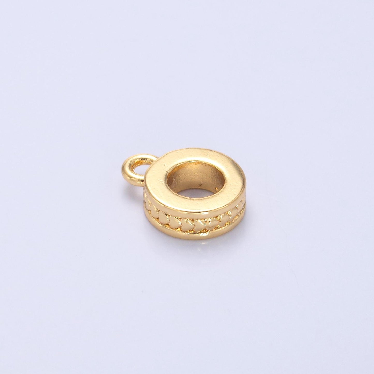 24K Gold Filled Heart Lined Rhondelle Drop Bail Finding in Gold & Silver | AF460