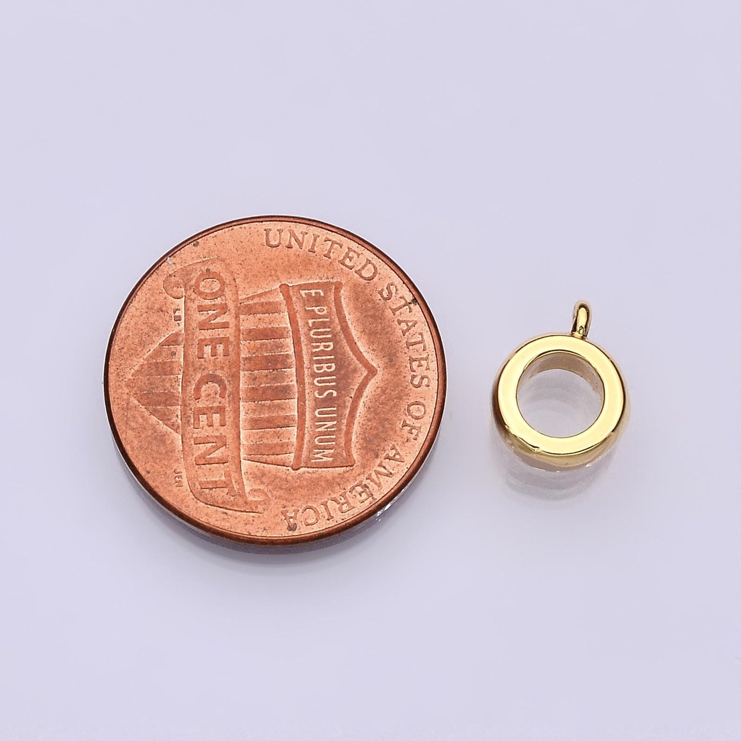 14K Gold Filled Open Round Bezel Charm Finding | Z-1151